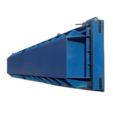 Three-side sealing flush bottom bulkhead gate without actuator for maintenance operations in dams and reservoir spillways and channels